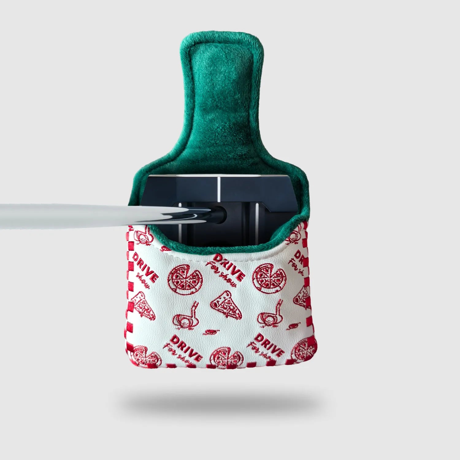 SINKING BIRDIES マレットパターカバー Putt for Dough：マレットパターを入れて開口部を開いた状態